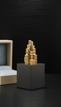 24K Gold Architectural Statement Ring